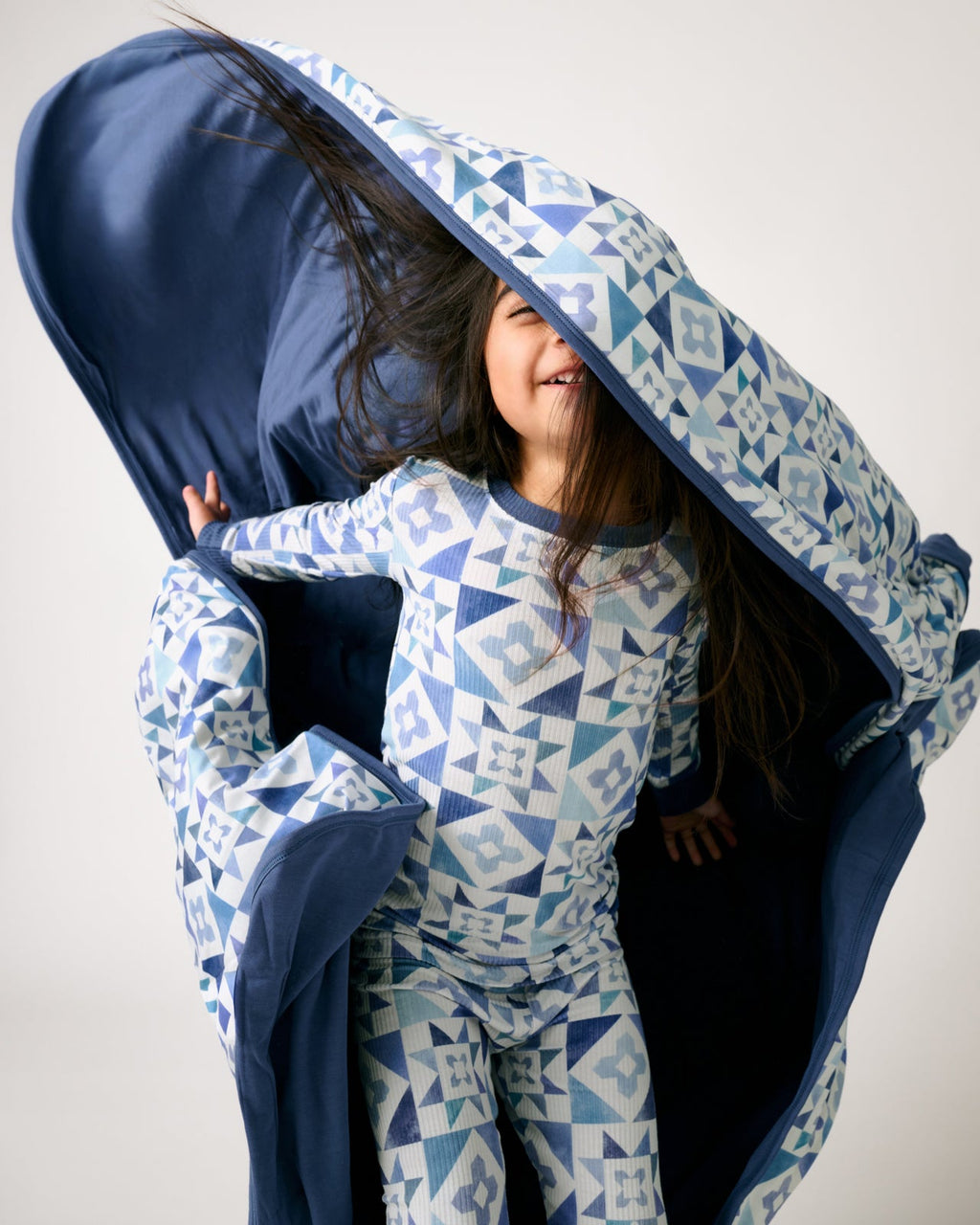 Patchwork Indigo Large Cloud Blanket®