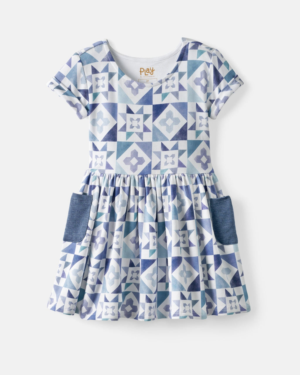 Patchwork Indigo Patch Pocket Dress