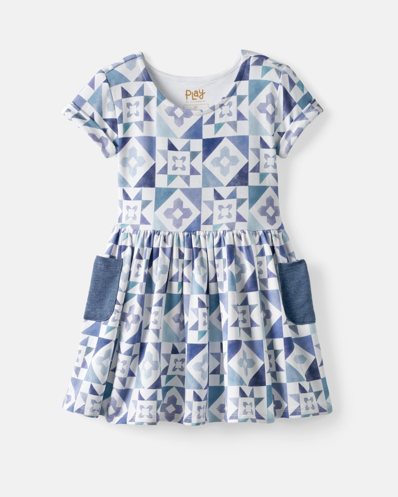 Patchwork Indigo Patch Pocket Dress