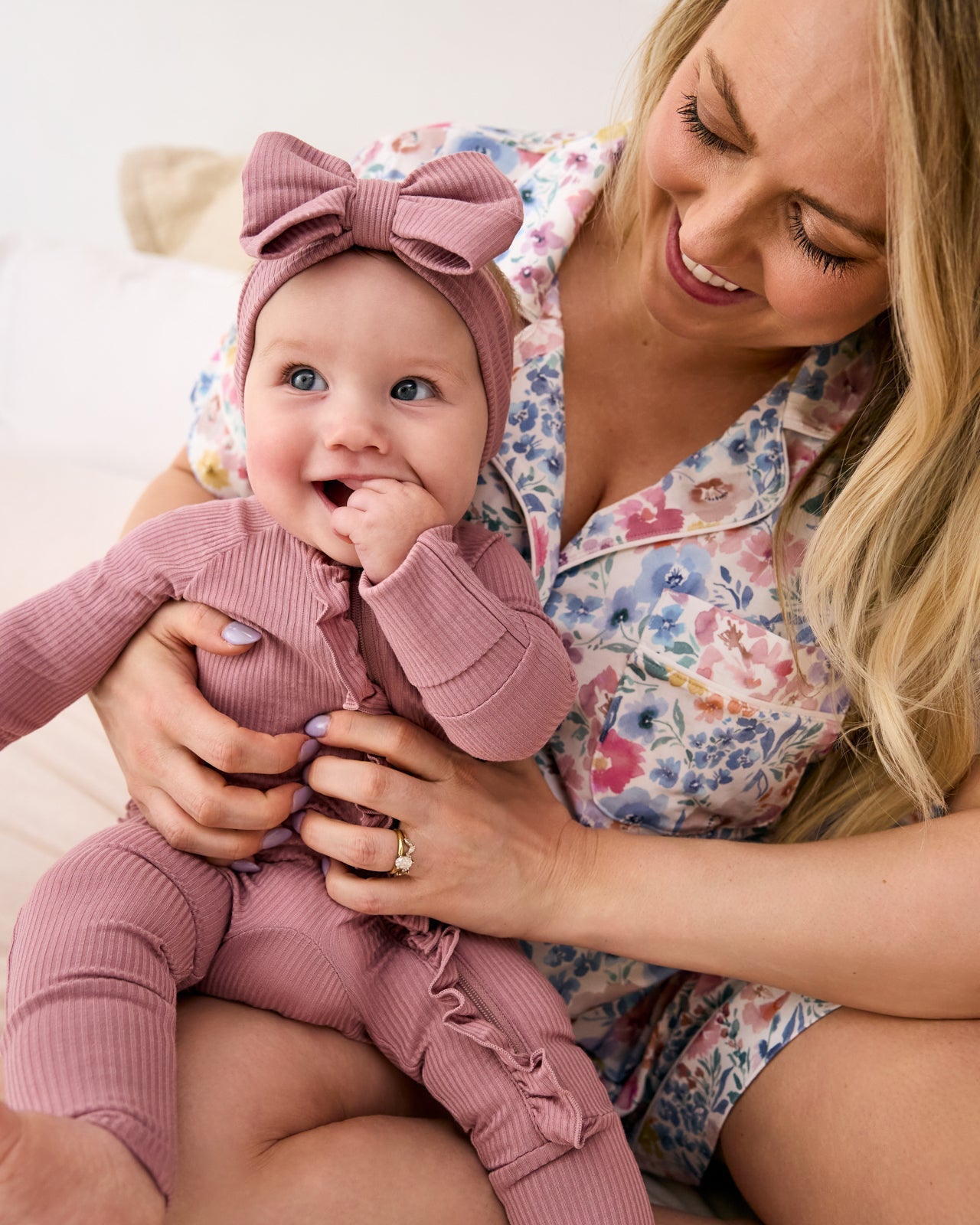 Tiny Blooms Women's Short Sleeve & Shorts Pajama Set