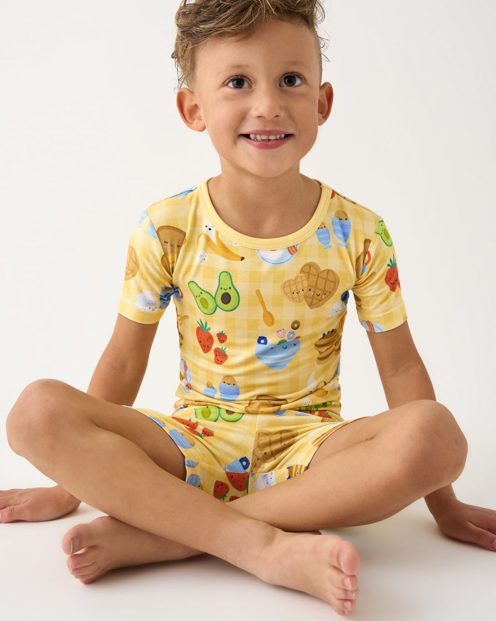 Breakfast Bunch Two-Piece Short Sleeve & Shorts Pajama Set