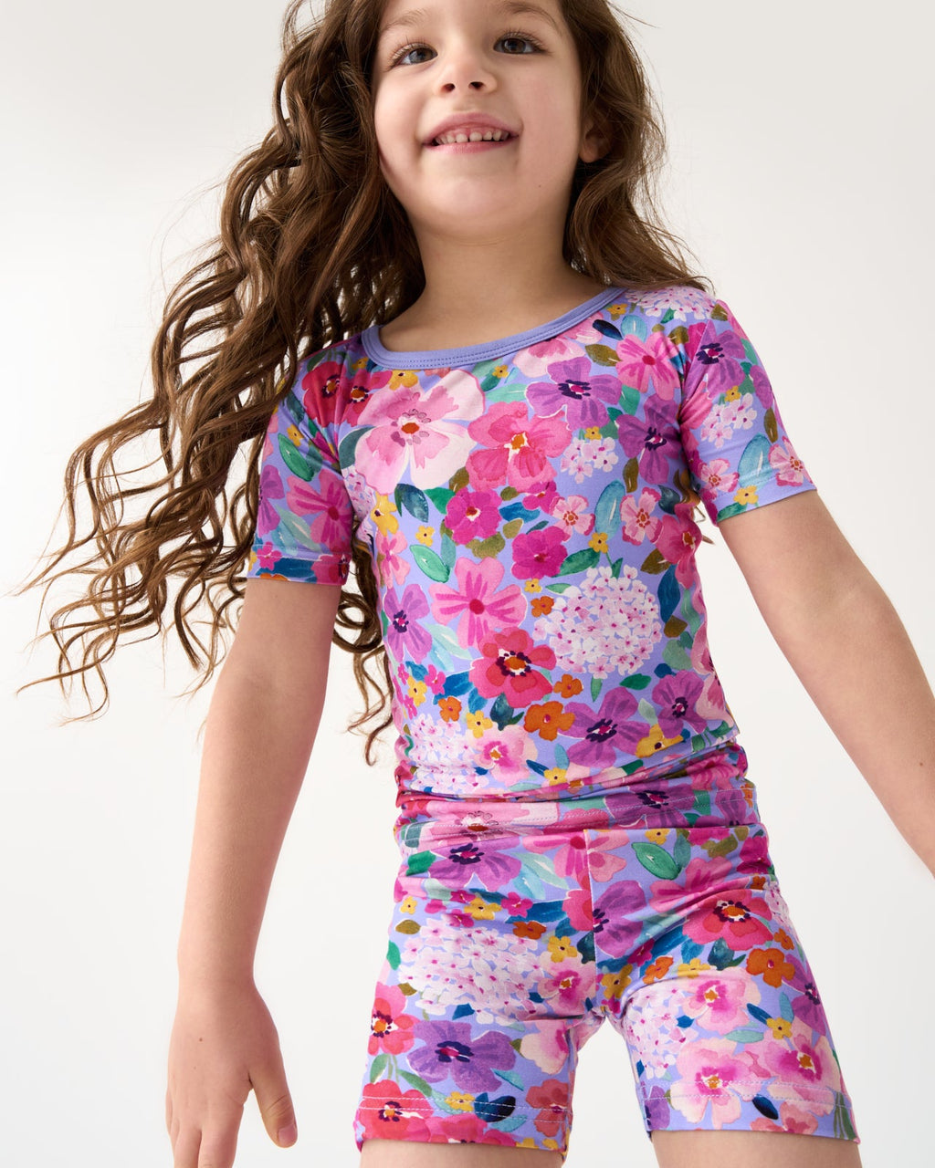 Sweet Sprigs Two-Piece Short Sleeve & Shorts Pajama Set