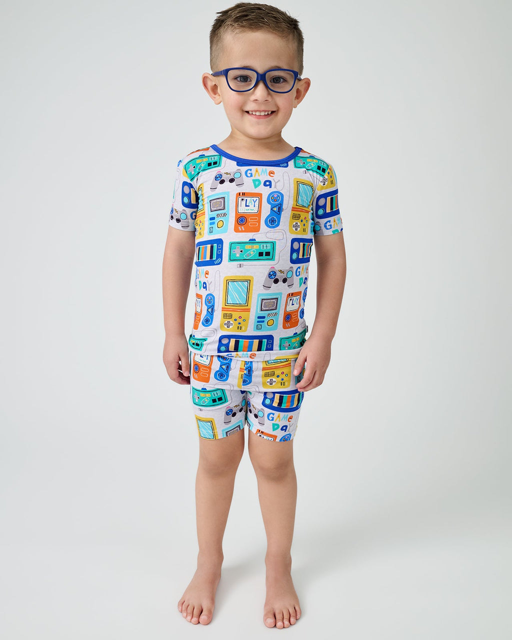Game On Two-Piece Short Sleeve & Shorts Pajama Set