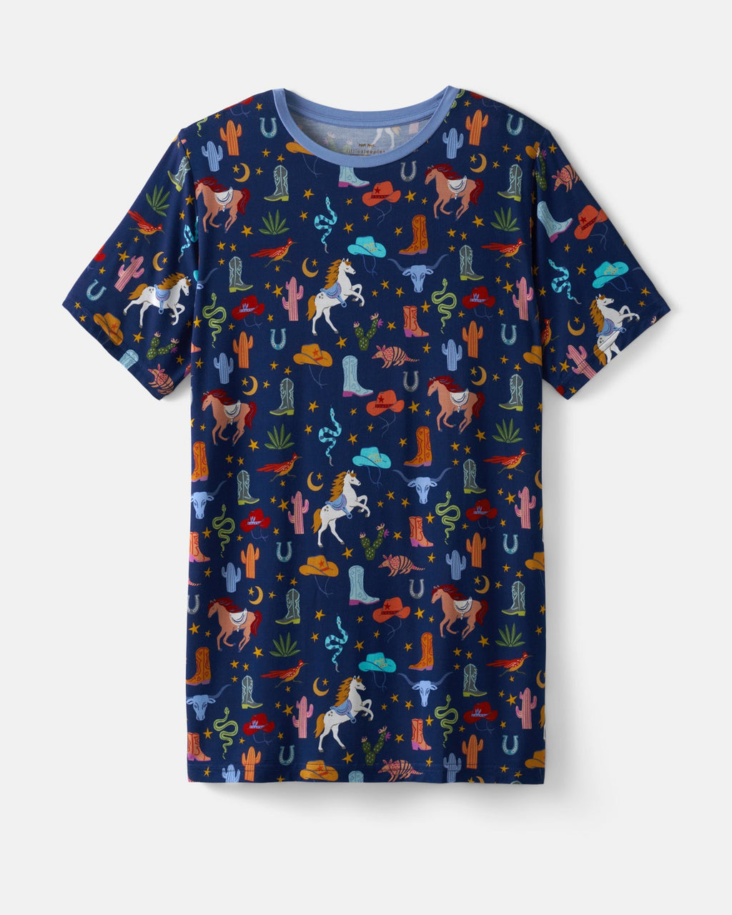 Blue Rancher Roundup Men's Short Sleeve Pajama Top