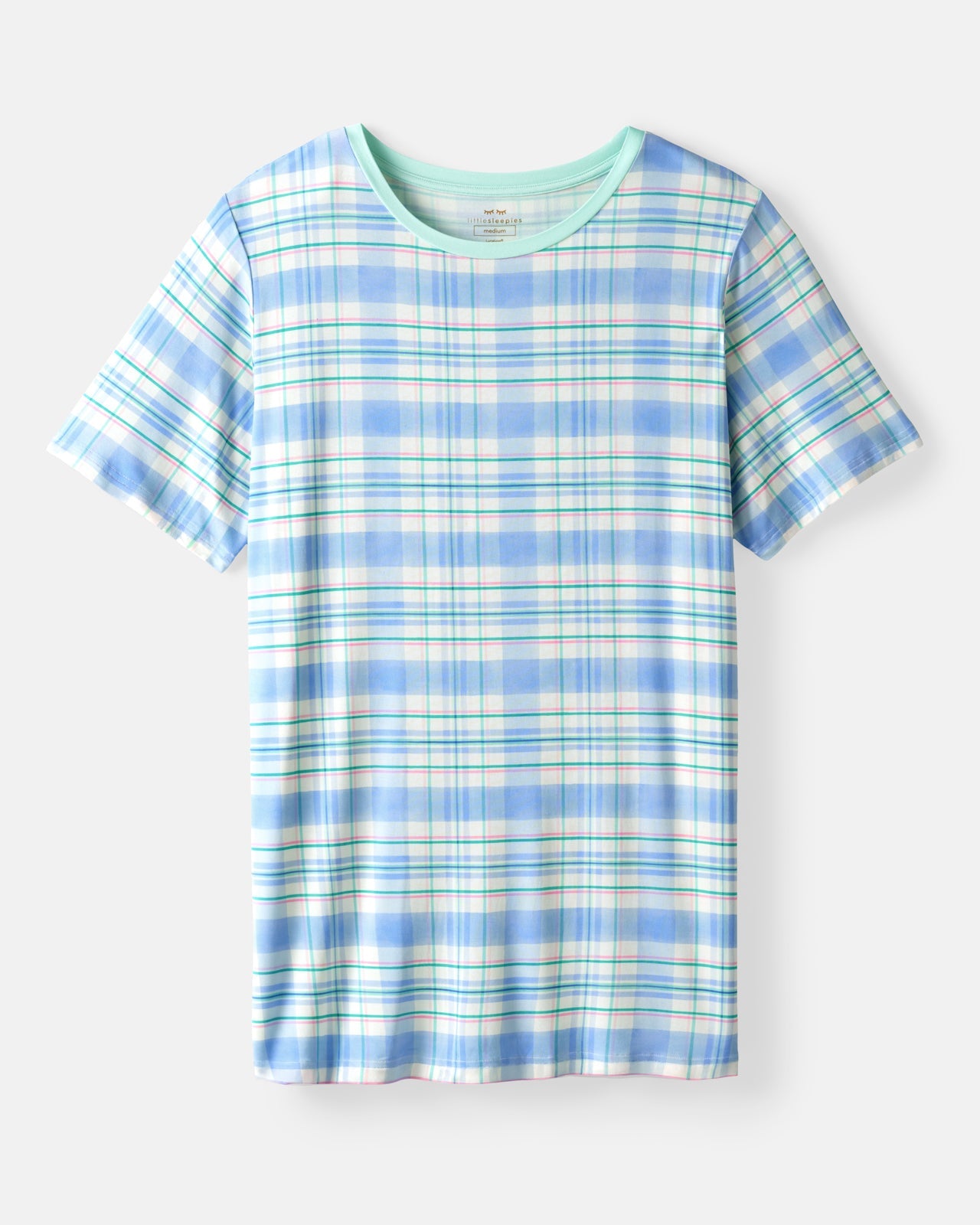 Springtime Plaid Men's Short Sleeve Pajama Top