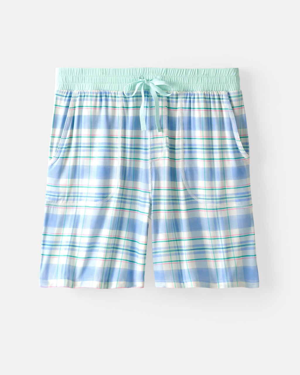 Springtime Plaid Men's Pajama Shorts