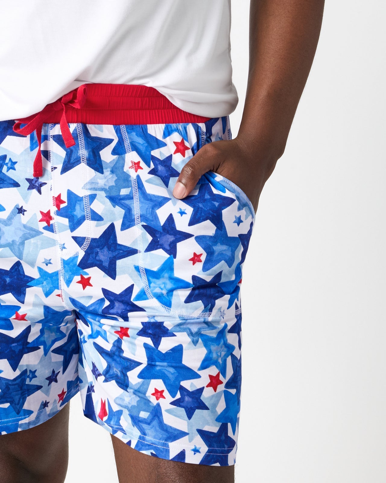 Starry Splash Men's Pajama Shorts