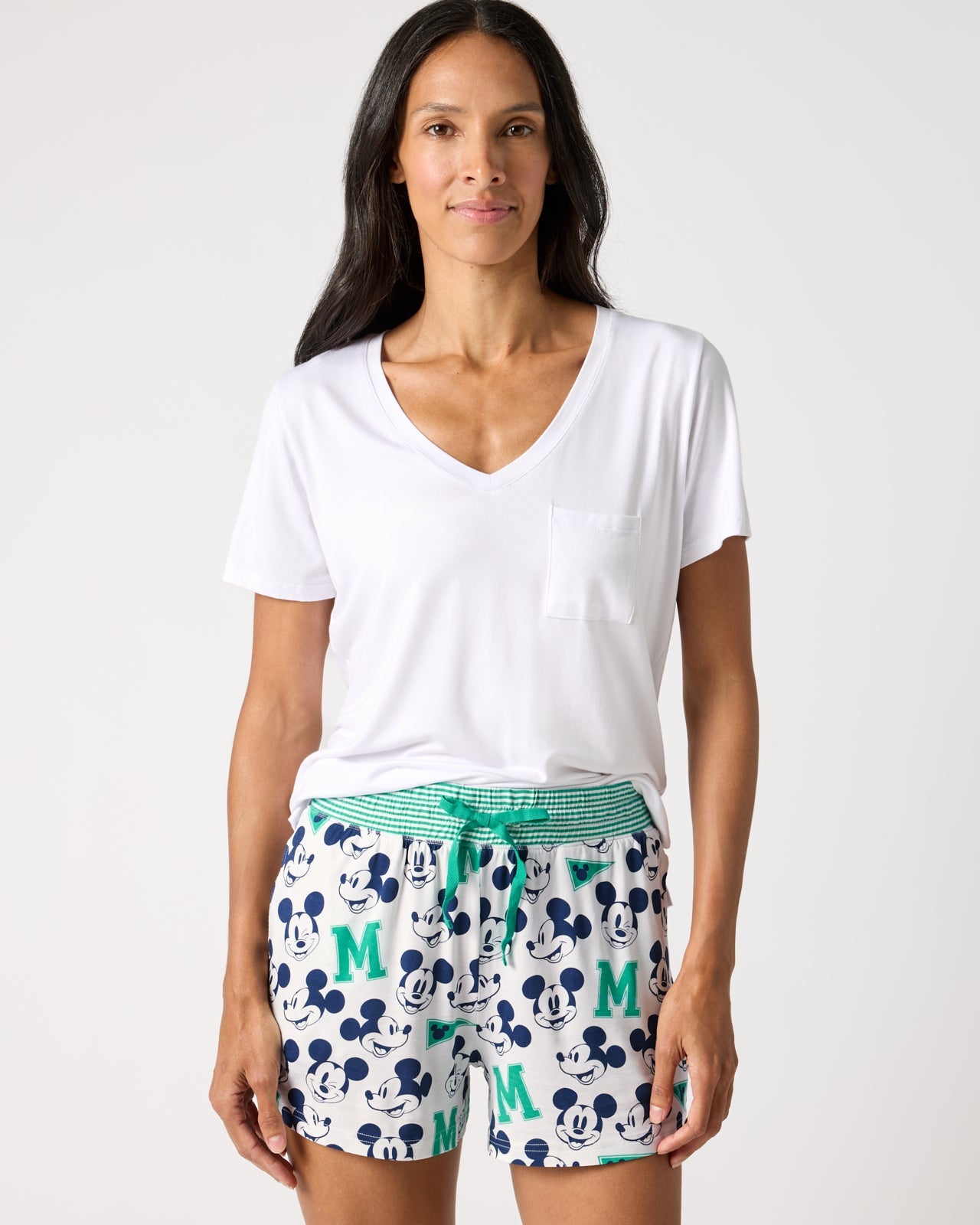 Disney Varsity Mickey Mouse Women's Pajama Shorts