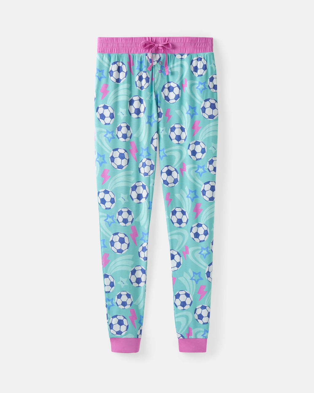 Aqua Soccer Stars Women's Pajama Pants