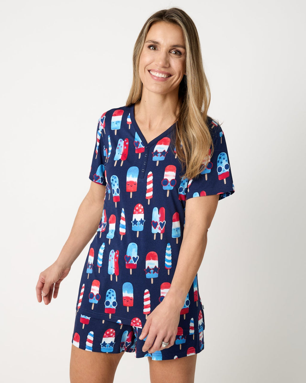 Sparkle Treats Women's Short Sleeve Pajama Top