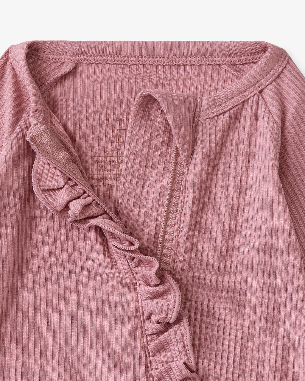 Rosewood Ribbed Ruffle Zippy