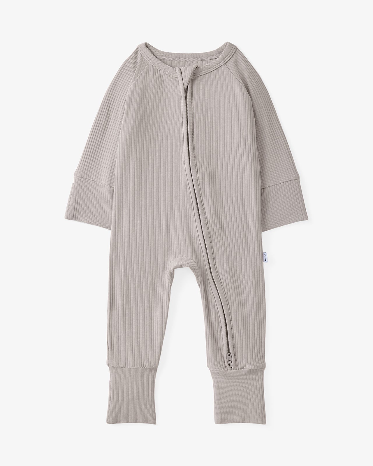 Dove Gray Ribbed Zippy