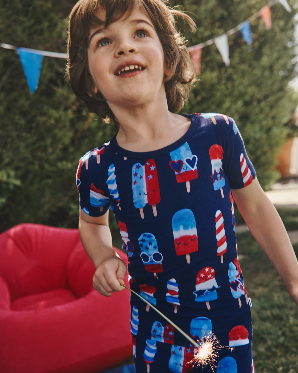 Sparkle Treats Two-Piece Short Sleeve & Shorts Pajama Set