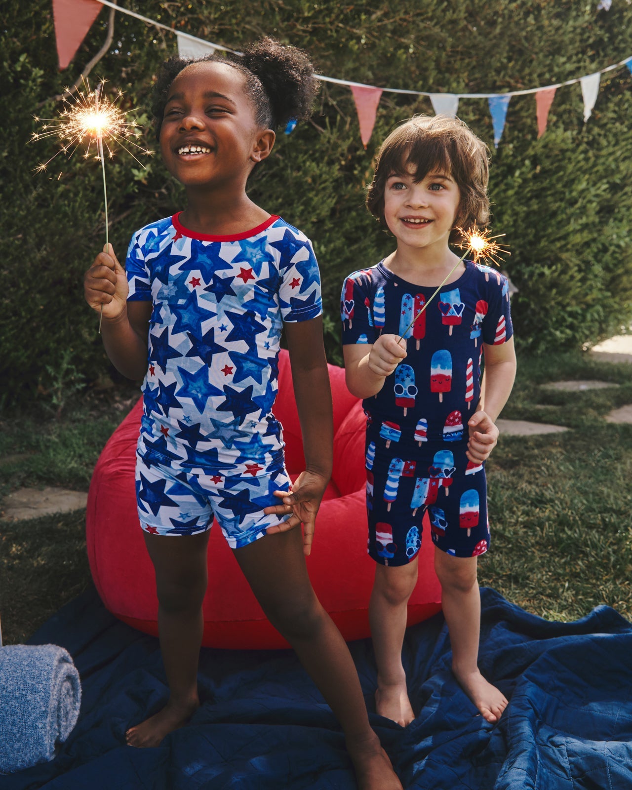 Sparkle Treats Two-Piece Short Sleeve & Shorts Pajama Set