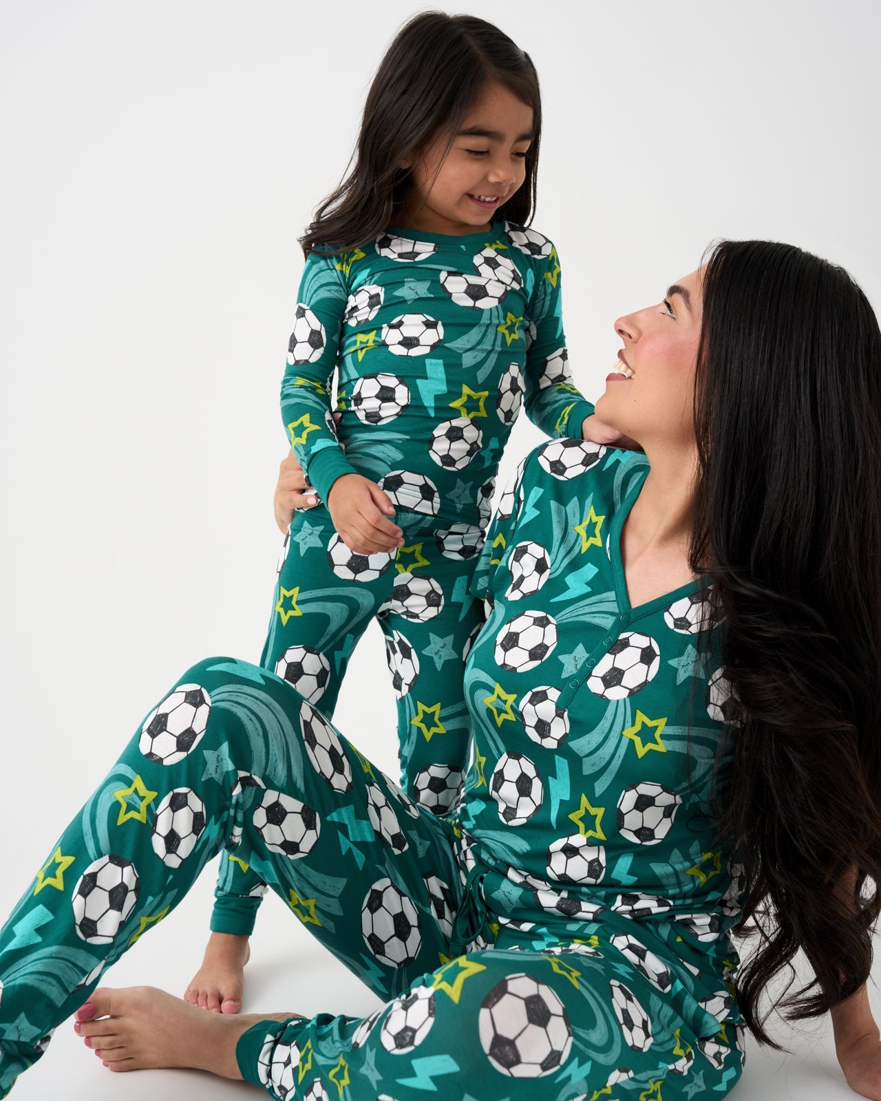 Soccer Stars Women's Short Sleeve Pajama Top