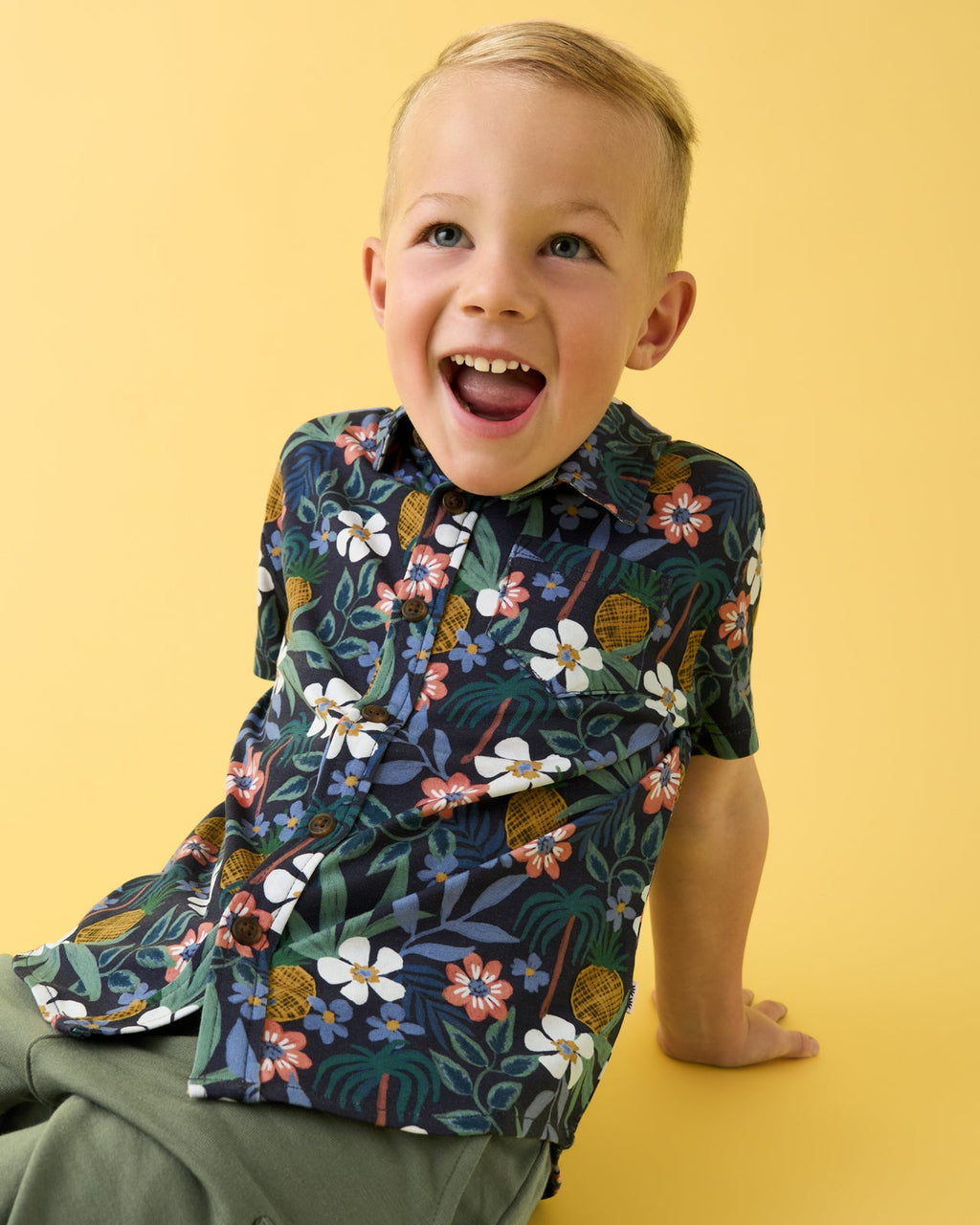 Tropical Garden Button Down Polo