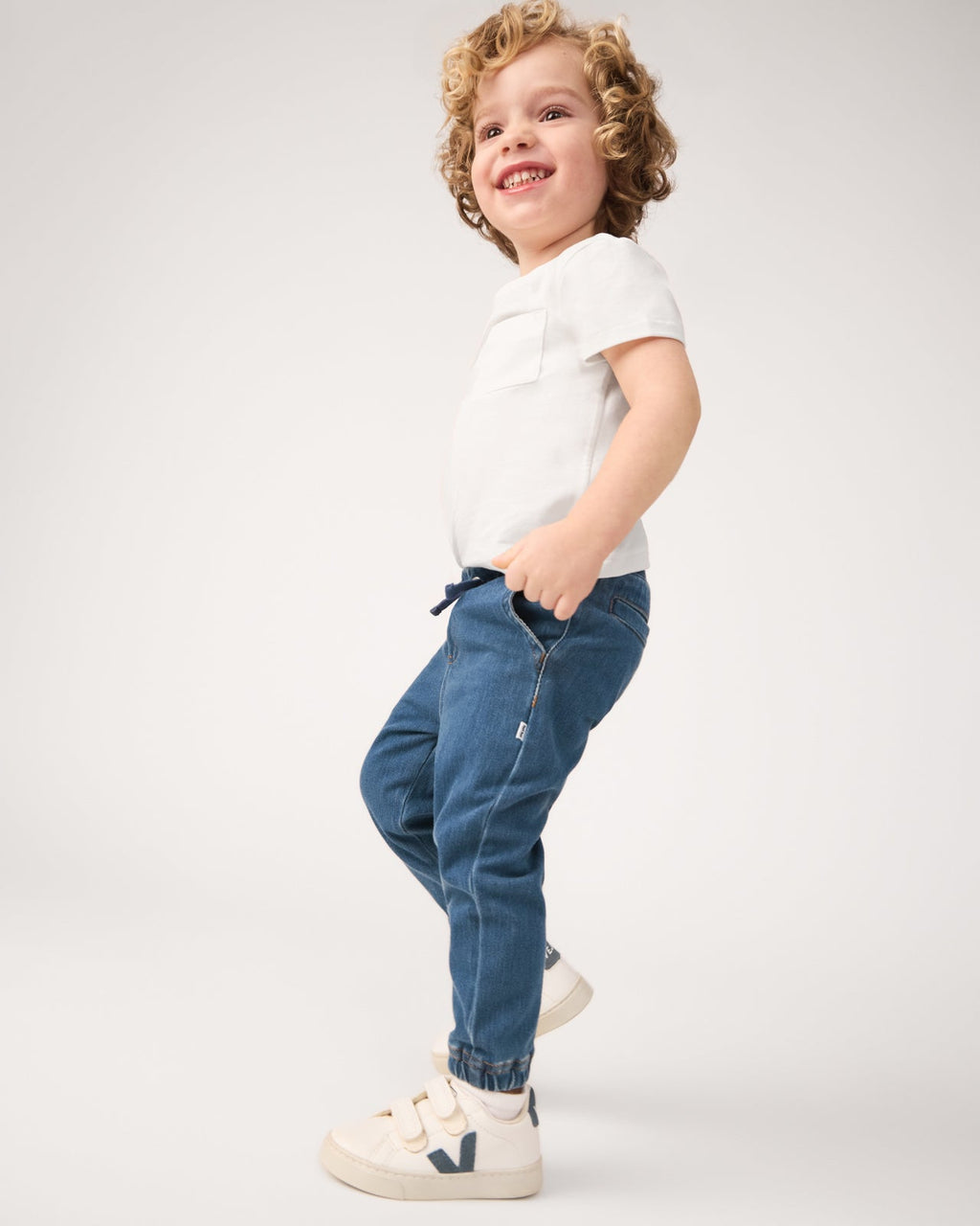 Soft White Short Sleeve Relaxed Pocket Tee