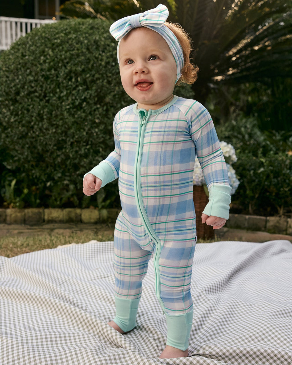 Springtime Plaid Zippy