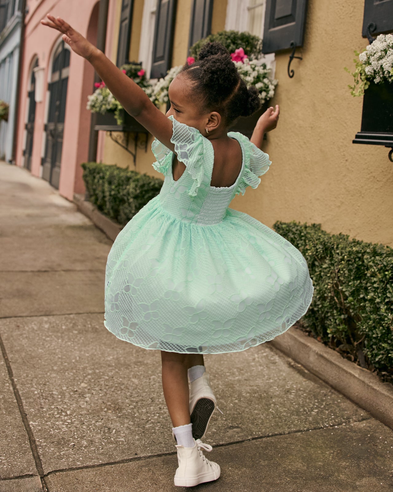 Butterfly Brook Smocked Flutter Dress