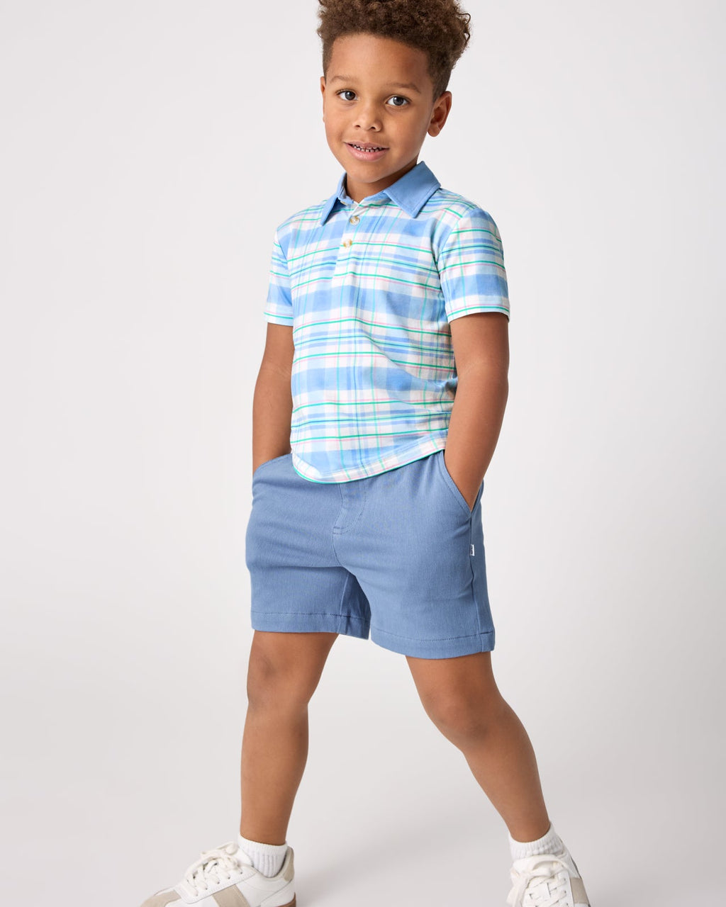 Springtime Plaid Polo Shirt