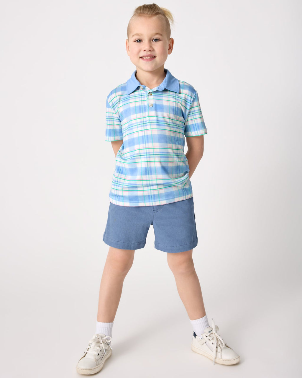 Springtime Plaid Polo Shirt