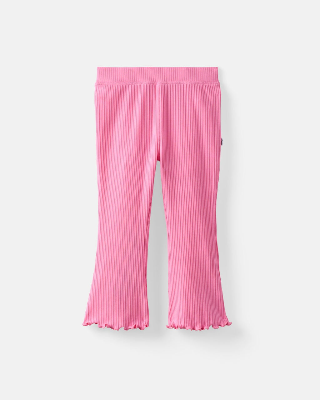 Sweet Pink Ribbed Flare Pant