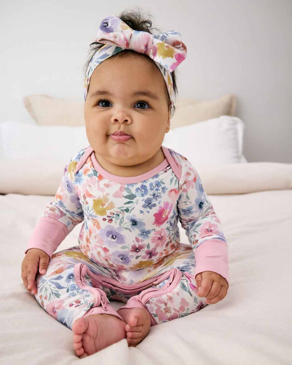 Tiny Blooms Crescent Zippy