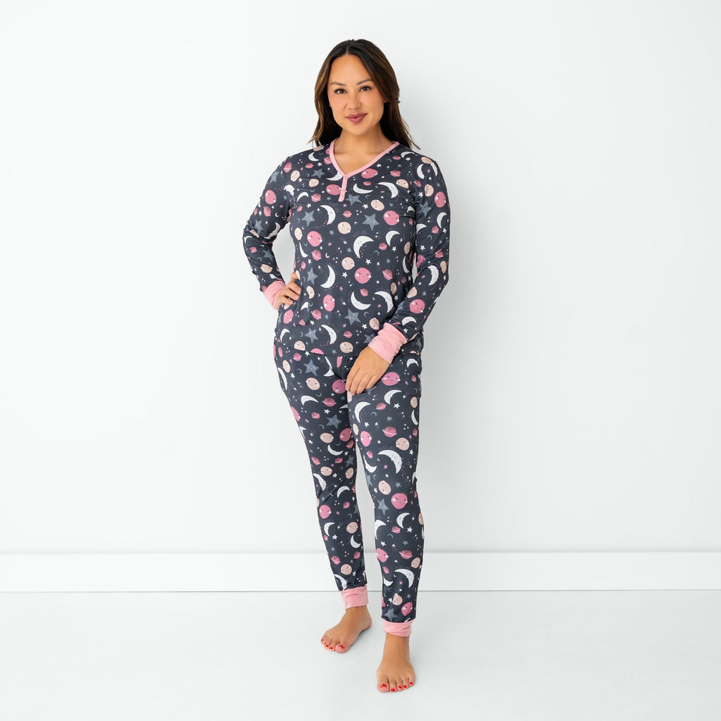 Pink To the Moon & Back Women's Pajama Pants