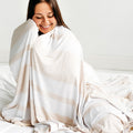 Heather Oatmeal Stripe Oversized Cloud Blanket®