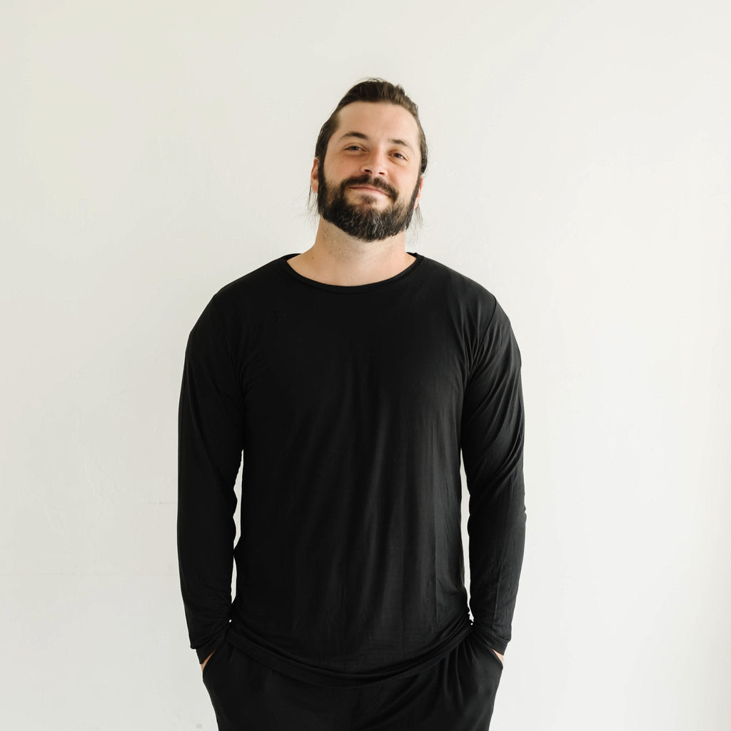 Black Men's Pajama Top